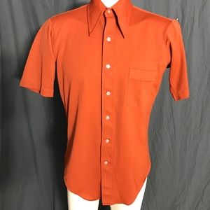 Vintage 1970’s men’s butterfly collar shirt M
